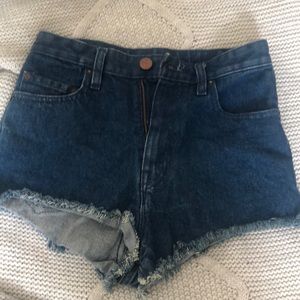 BDG Urban Outfitters Blue Hi-Waited Cut Off Shorts
